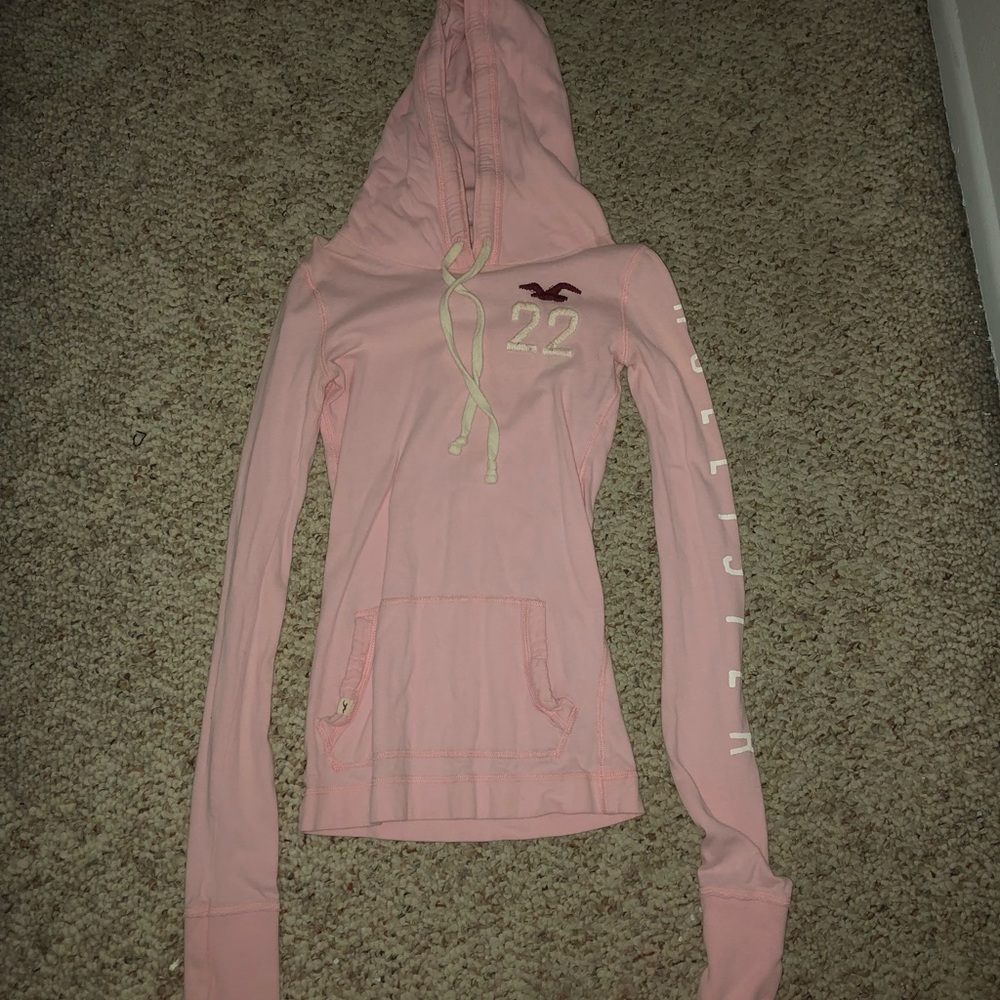pink Hollister hoodie